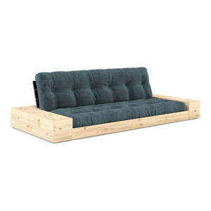 Plava sklopiva sofa od samta 244 cm Base – Karup Design