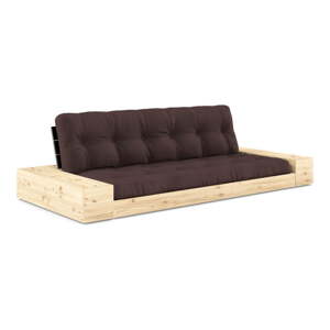 Tamno smeđa sklopiva sofa 244 cm Base – Karup Design