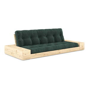 Tamno zelena sklopiva sofa od samta 244 cm Base – Karup Design