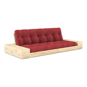 Crvena sklopiva sofa od samta 244 cm Base – Karup Design