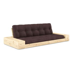 Tamno smeđa sklopiva sofa 244 cm Base – Karup Design