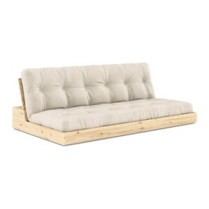 Siva/bež lanena sklopiva sofa 196 cm Base – Karup Design