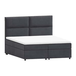 Sivi boxspring krevet s prostorom za odlaganje 200x200 cm Rico – Ropez
