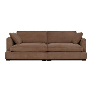 Svjetlo smeđa sofa od samta 236 cm Mobby – Scandic