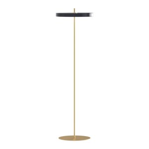 Antracitno siva LED stojeća svjetiljka s mogućnosti zatamnjivanja s metalnim sjenilom (visina 151 cm) Asteria Floor – UMAGE