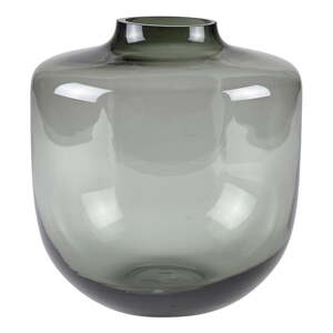 Siva staklena vaza (visina 21 cm) Daun – Villa Collection