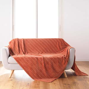 Ciglasti prekrivač od mikroflanela 180x220 cm Arya – douceur d'intérieur
