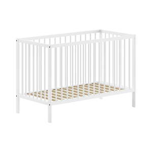Bijeli dječji krevet od masivnog bora 60x120 cm DINO – Vipack