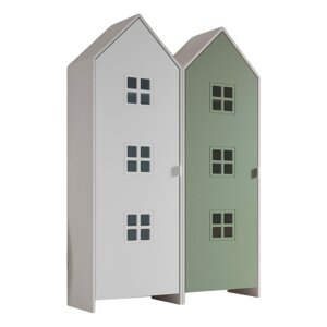 Bijela/zelena dječja garderoba 115x171,5 cm CASAMI BRUGES – Vipack