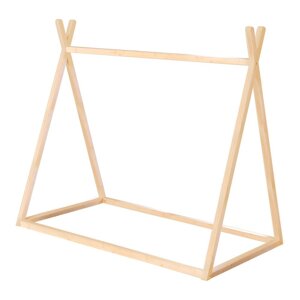 Dječji krevet u obliku kućice 70x140 cm u prirodnoj boji Montessori – Roba