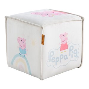 Bijeli baršunast dječji tabure Peppa Pig – Roba
