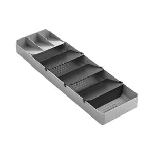 Sivi plastičan organizator pribora 15 x 49 cm – Metaltex