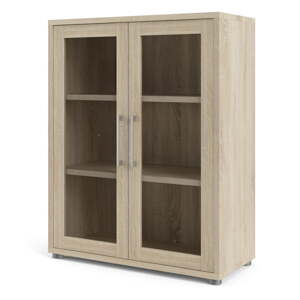 Modularna biblioteka u dekoru hrasta u prirodnoj boji 89x113 cm Prima – Tvilum