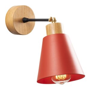 Crvena/u prirodnoj boji zidna lampa ø 14 cm Manavgat – Opviq lights