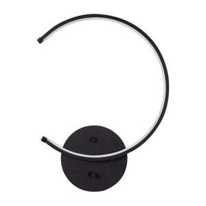 Crna LED zidna lampa ø 10 cm Moon – Opviq lights