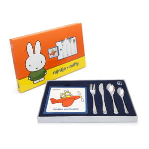 Dječji pribor za jelo 4 kom od nehrđajućeg čelika u srebrnoj boji Miffy – Zilverstad