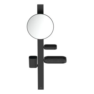 Zidno ogledalo s policom/s vješalicom ø 20,5 cm ALU+ – Ideal Standard