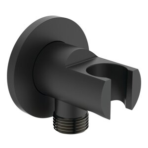 Mat crni metalni držač za tuš glavu Silk Black – Ideal Standard