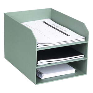 Zeleni kartonski uredski organizator za dokumente Trey Canvas Paper Laminate – Bigso