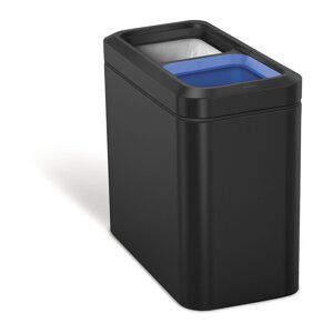 Mat crna željezna kanta za smeće za odvojeni otpad 20 l – simplehuman