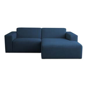 Tamno plava kutna garnitura od bouclé tkanine (s desnim kutom) Roxy – Scandic
