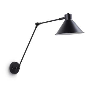 Crna zidna lampa Dione – Kave Home