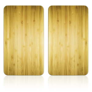 Zaštitni poklopci za štednjak u setu od kaljenog stakla 2 kom 52x30 cm Wooden – Maximex