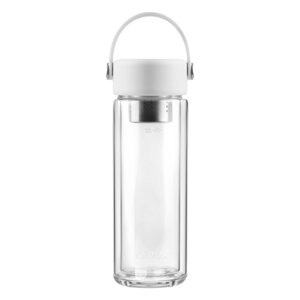 Bijela staklena boca za vodu 350 ml Fuori – Vialli Design