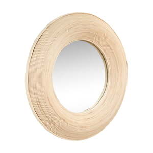 Zidno ogledalo s okvirom od bambusa ø 60 cm Blush – Hübsch