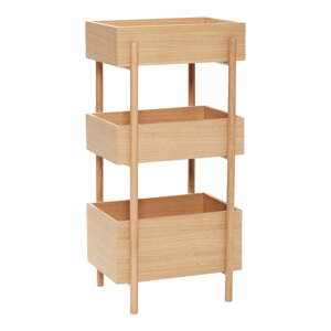 Pomoćni stol od punog hrasta u prirodnoj boji 34x43 cm Stack – Hübsch