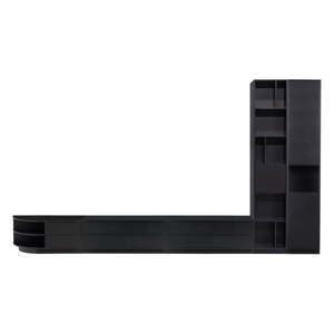 Crni TV set od masivnog bora 358x210 cm Finca – WOOOD