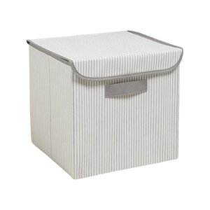 Siva tekstilna kutija za pohranu s poklopcem 30x30x30 cm – Mioli Decor