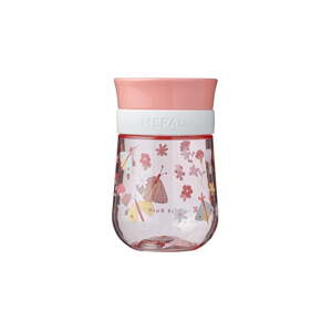 Svijetlo ružičasta dječja šalica od tritana 300 ml Flowers & butterflies – Mepal