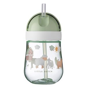 Bijela/svijetlo zelena dječja šalica od tritana 300 ml Little farm – Mepal