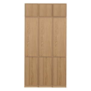 Modularna biblioteka u dekoru hrasta u prirodnoj boji 120x243 cm Modulair – vtwonen