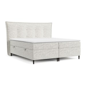 Svijetlo sivi boxspring krevet s prostorom za pohranu 180x200 cm Sinai – Maison de Rêve