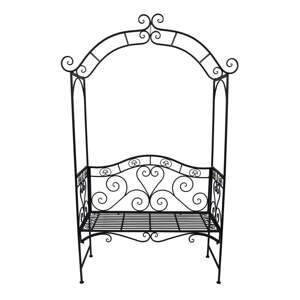Crna metalna vrtna klupa Colima – Garden Pleasure