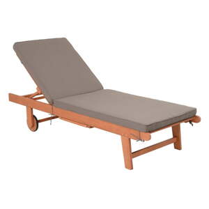 Siva/u prirodnoj boji vrtna ležaljka od masivnog drveta San Diego – Garden Pleasure