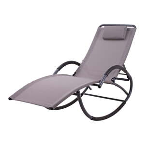 Siva metalna vrtna ležaljka Siros – Garden Pleasure