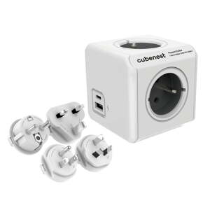Razdjelnik utičnica 13 cm PowerCube ReWirable USB – Cubenest