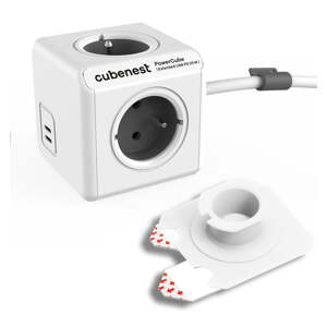 Razdjelnik utičnica 13 cm PowerCube Extended USB – Cubenest