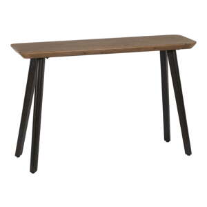 Smeđi pomoćni stol od masivne jele 33x120 cm Paul – Ixia