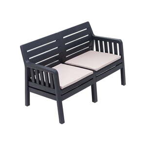Antracitno siva vrtna sofa Lara – Floriane Garden