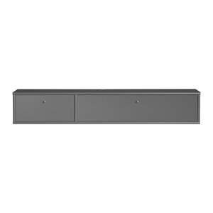 Antracitno siva TV komoda 136x22 cm Mistral – Hammel Furniture