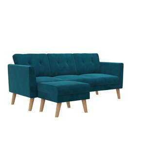 Plava baršunasti sofa 82 cm Gloria – CosmoLiving by Cosmopolitan