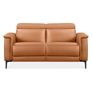 Smeđa sofa od imitacije kože 160 cm Lund – Støraa