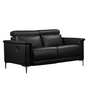 Crna sofa od imitacije kože 160 cm Lund – Støraa