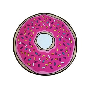Ružičasti pamučan ručnik za plažu ø 150 cm Donut – JAHU collections