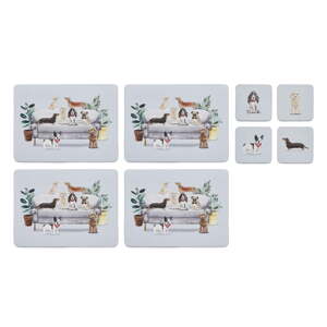 Podmetači i prostirke za čaše u setu 8 kom Curious Dogs – Cooksmart ®