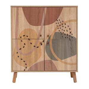 Ormarić u dekoru hrasta u prirodnoj boji 95x111 cm Multilux – Kalune Design